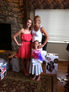 this is the most current pic I could find. Captures a great moment- my friend Lauren's wedding shower with Andi girl all dressed up and feeling special to have been invited! 