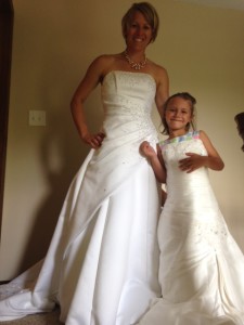 My 10 year old dress and Andi in Aunt Laura's